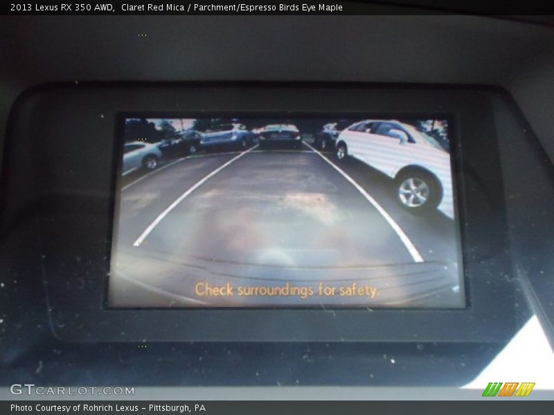 Claret Red Mica / Parchment/Espresso Birds Eye Maple 2013 Lexus RX 350 AWD