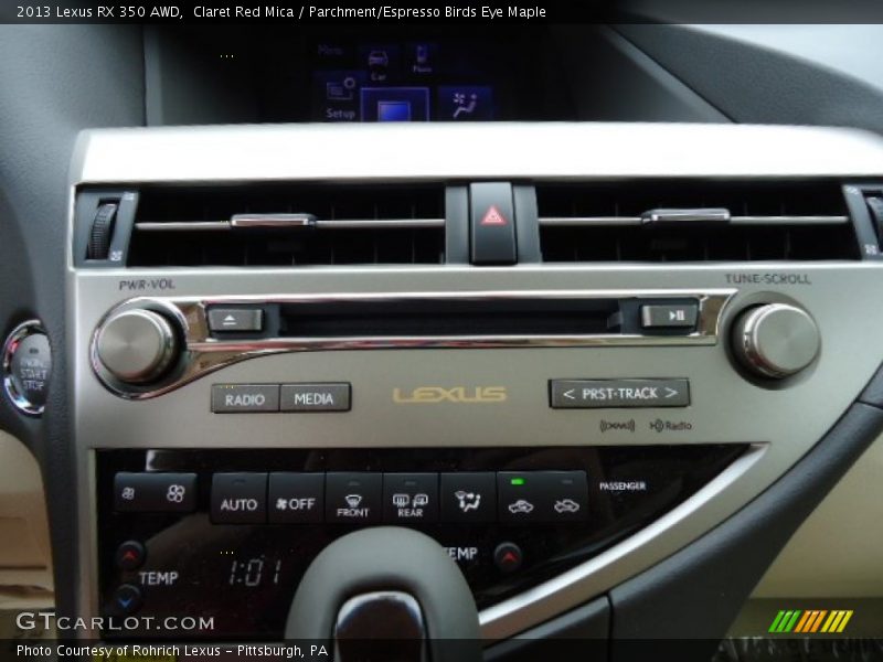 Claret Red Mica / Parchment/Espresso Birds Eye Maple 2013 Lexus RX 350 AWD