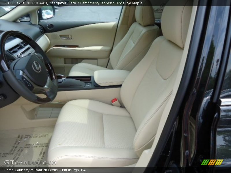  2013 RX 350 AWD Parchment/Espresso Birds Eye Maple Interior