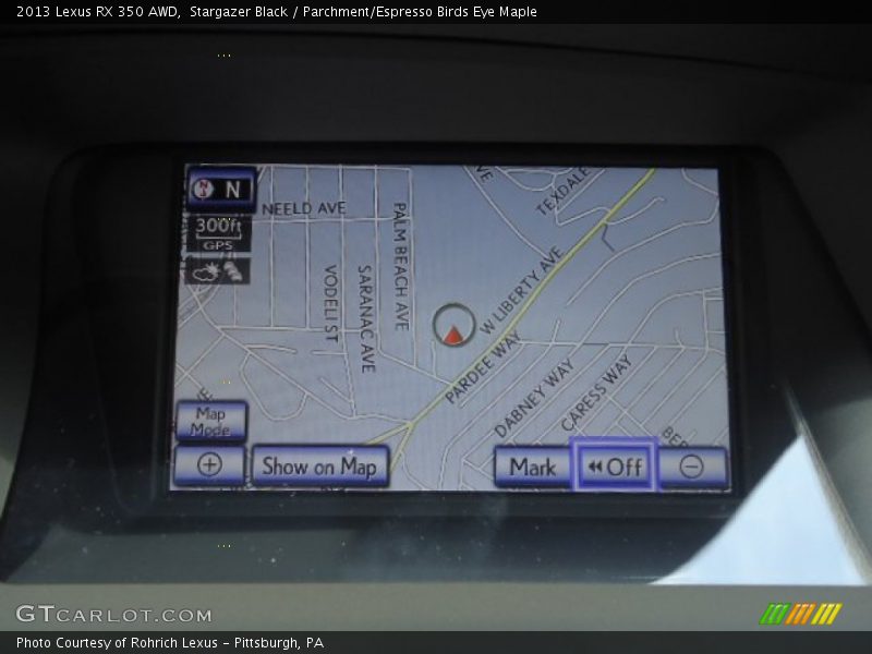 Navigation of 2013 RX 350 AWD