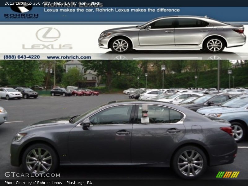 Nebula Gray Pearl / Black 2013 Lexus GS 350 AWD