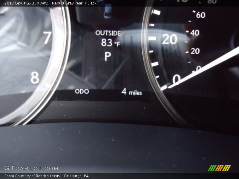 Nebula Gray Pearl / Black 2013 Lexus GS 350 AWD