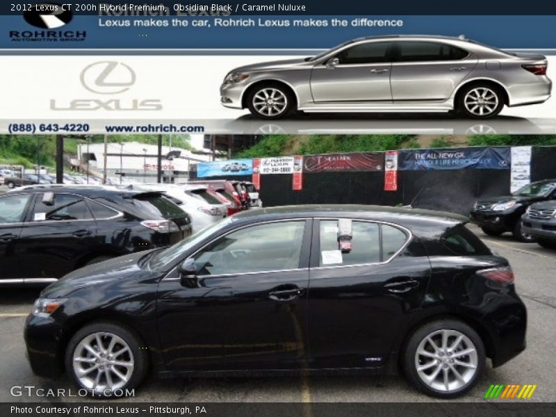 Obsidian Black / Caramel Nuluxe 2012 Lexus CT 200h Hybrid Premium