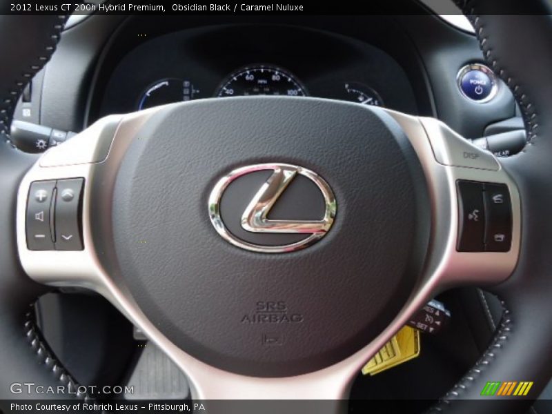 Obsidian Black / Caramel Nuluxe 2012 Lexus CT 200h Hybrid Premium