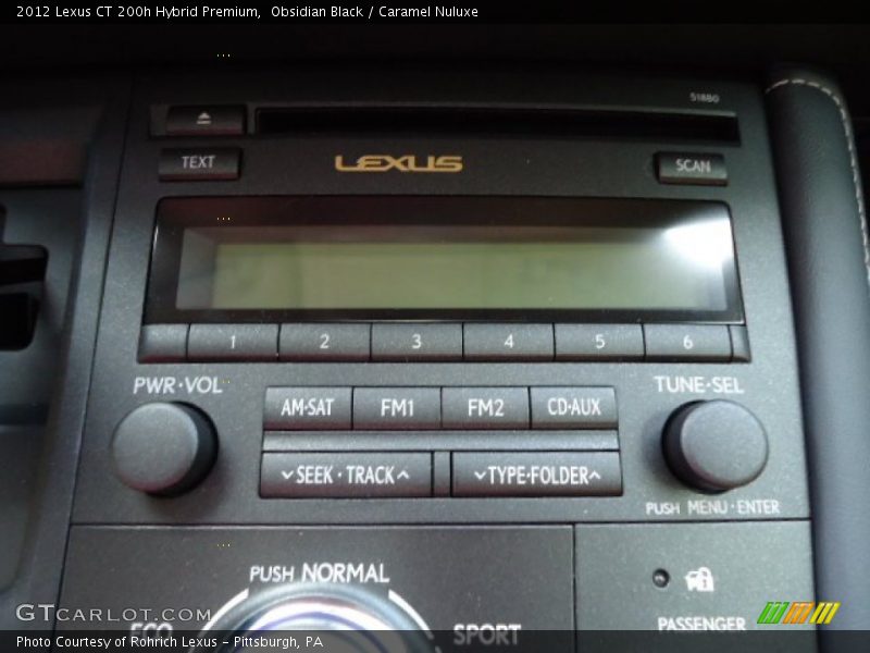 Obsidian Black / Caramel Nuluxe 2012 Lexus CT 200h Hybrid Premium