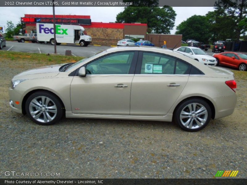 Gold Mist Metallic / Cocoa/Light Neutral 2012 Chevrolet Cruze LTZ/RS