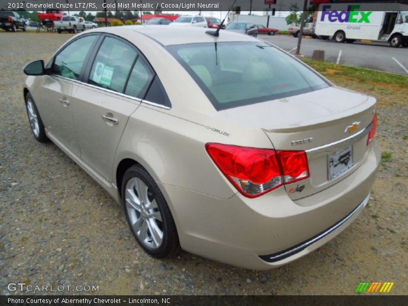 Gold Mist Metallic / Cocoa/Light Neutral 2012 Chevrolet Cruze LTZ/RS