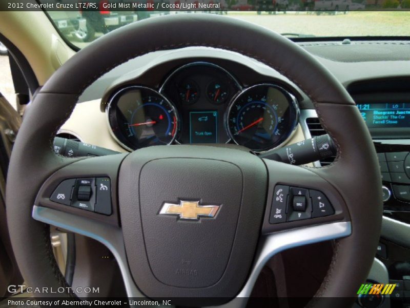 Gold Mist Metallic / Cocoa/Light Neutral 2012 Chevrolet Cruze LTZ/RS