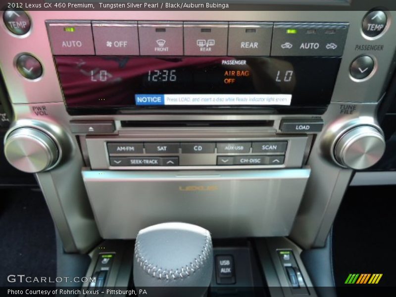 Tungsten Silver Pearl / Black/Auburn Bubinga 2012 Lexus GX 460 Premium