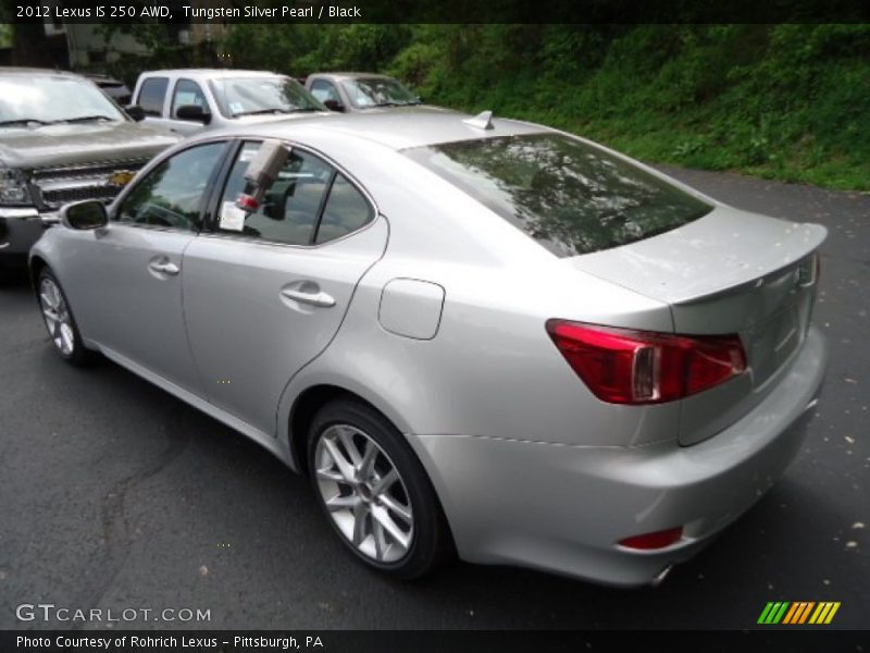 Tungsten Silver Pearl / Black 2012 Lexus IS 250 AWD