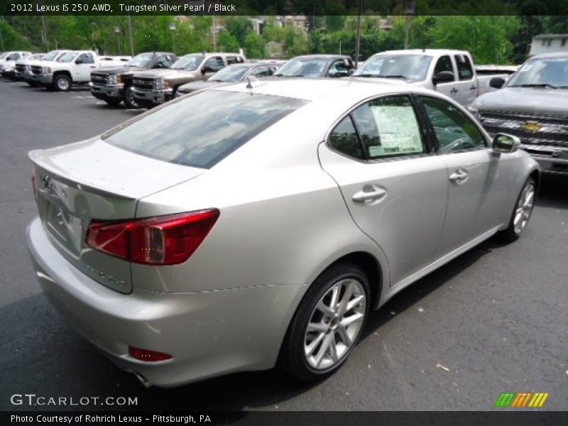 Tungsten Silver Pearl / Black 2012 Lexus IS 250 AWD