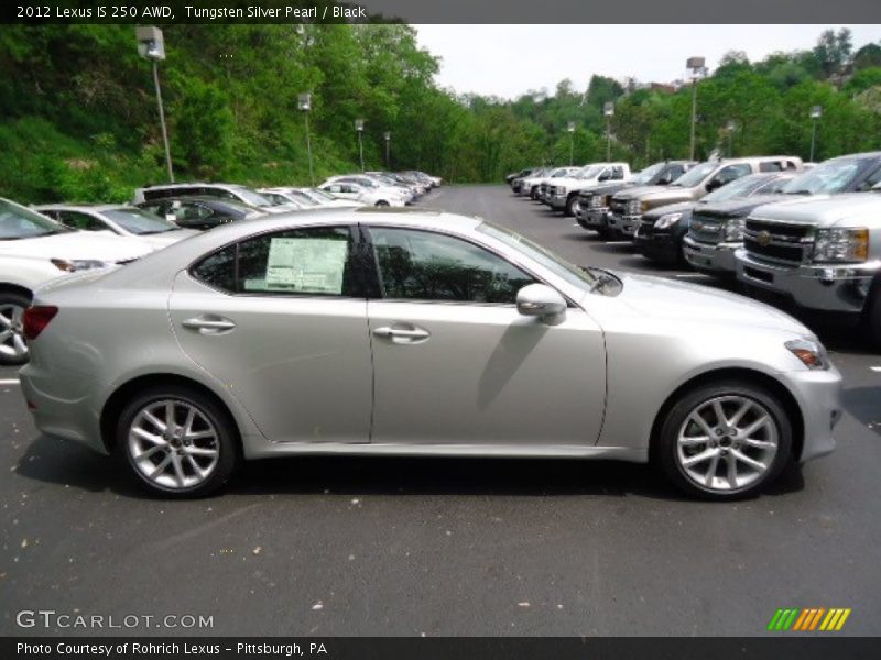 Tungsten Silver Pearl / Black 2012 Lexus IS 250 AWD
