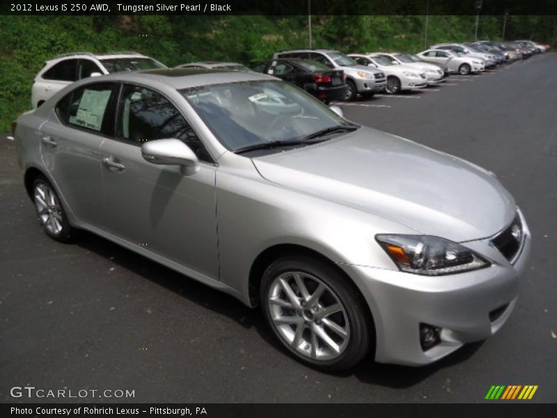 Tungsten Silver Pearl / Black 2012 Lexus IS 250 AWD