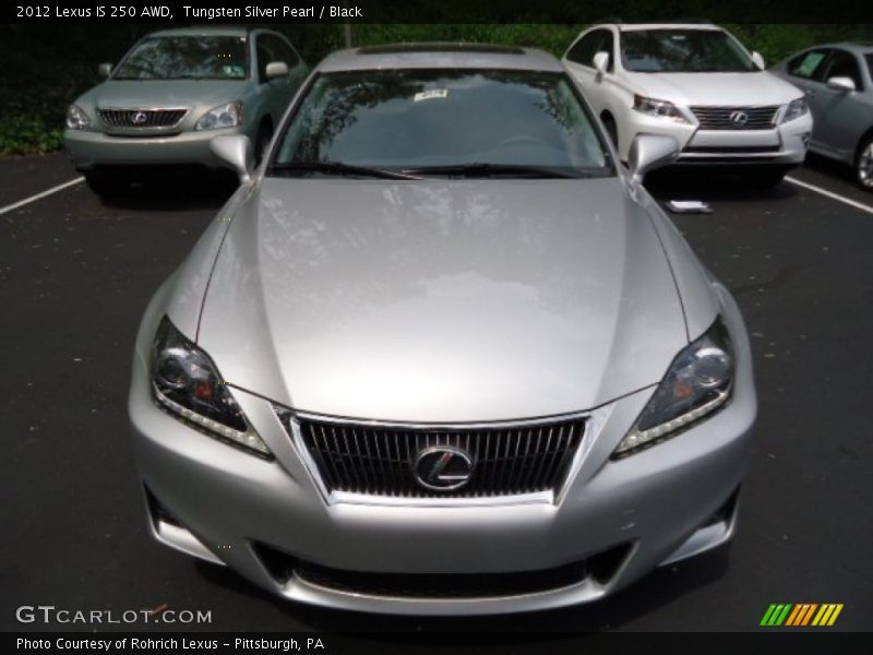 Tungsten Silver Pearl / Black 2012 Lexus IS 250 AWD