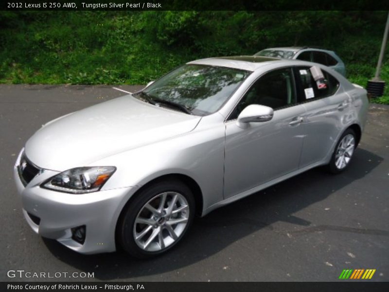 Tungsten Silver Pearl / Black 2012 Lexus IS 250 AWD