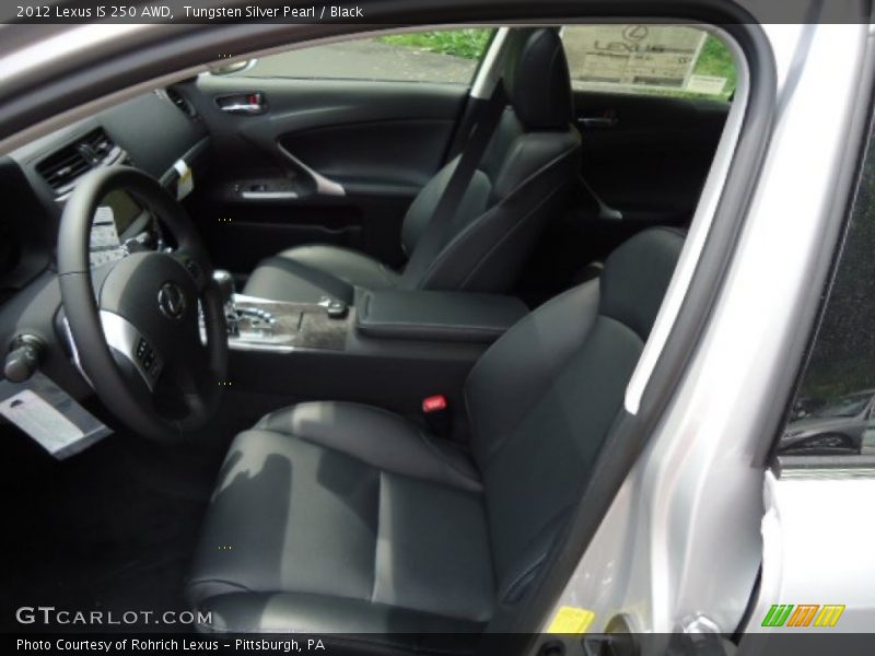 Tungsten Silver Pearl / Black 2012 Lexus IS 250 AWD