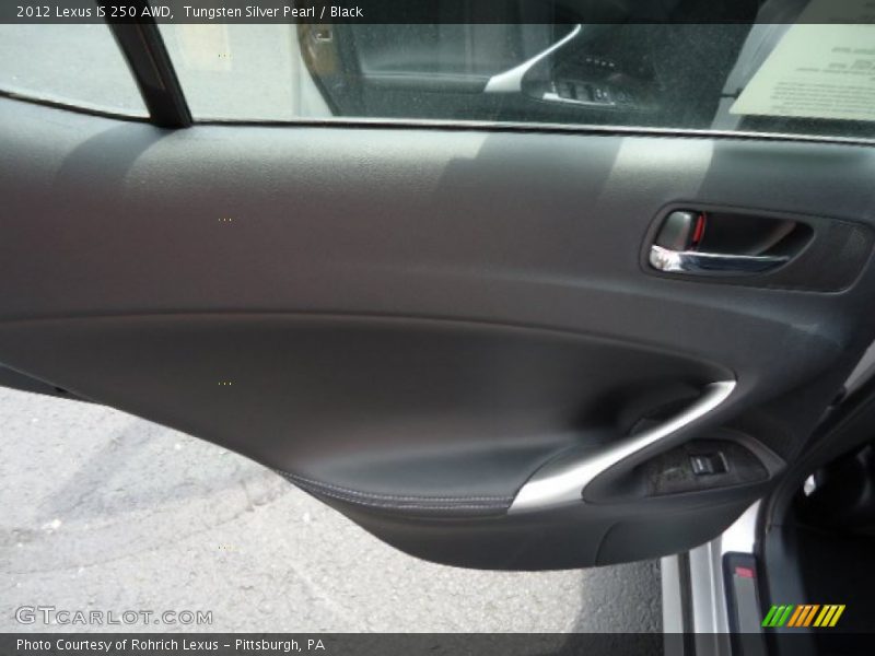 Tungsten Silver Pearl / Black 2012 Lexus IS 250 AWD