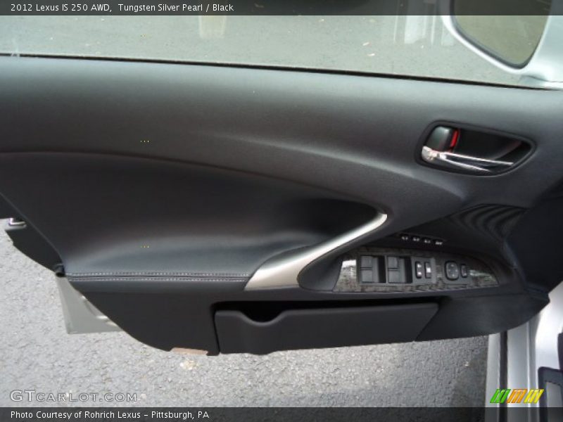 Tungsten Silver Pearl / Black 2012 Lexus IS 250 AWD