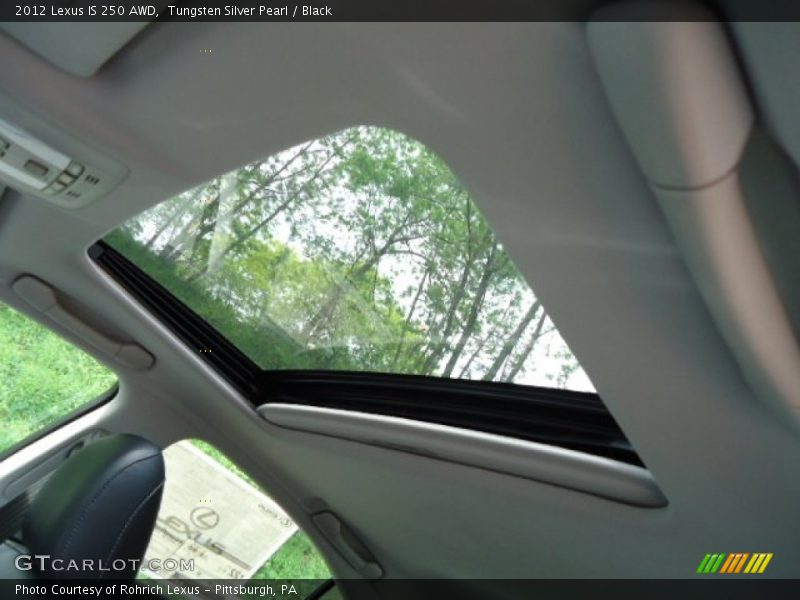 Tungsten Silver Pearl / Black 2012 Lexus IS 250 AWD
