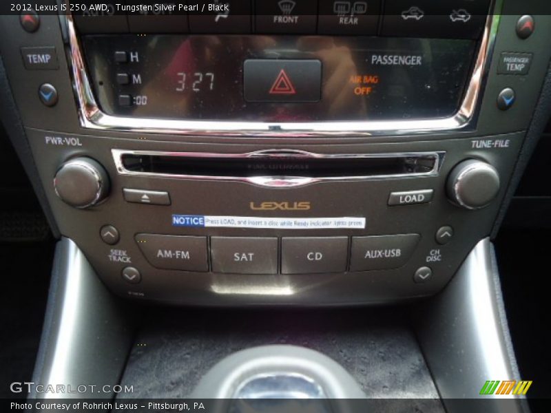 Tungsten Silver Pearl / Black 2012 Lexus IS 250 AWD