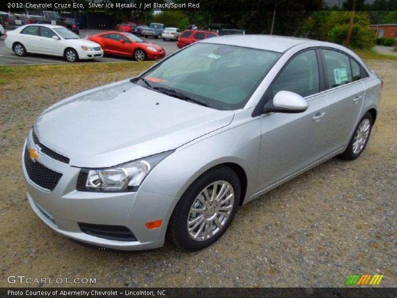 Silver Ice Metallic / Jet Black/Sport Red 2012 Chevrolet Cruze Eco