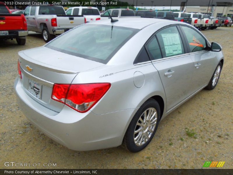 Silver Ice Metallic / Jet Black/Sport Red 2012 Chevrolet Cruze Eco