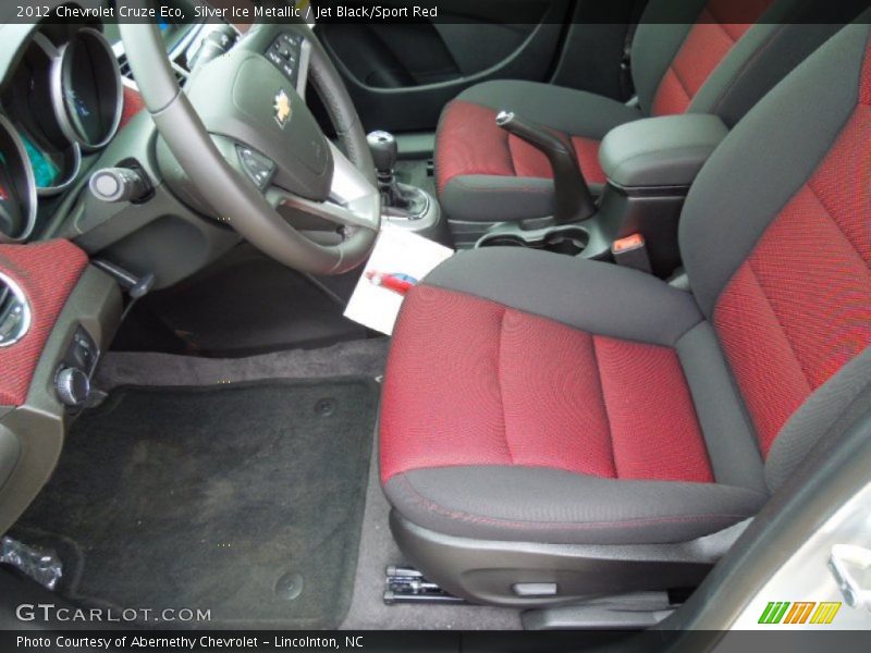 Silver Ice Metallic / Jet Black/Sport Red 2012 Chevrolet Cruze Eco