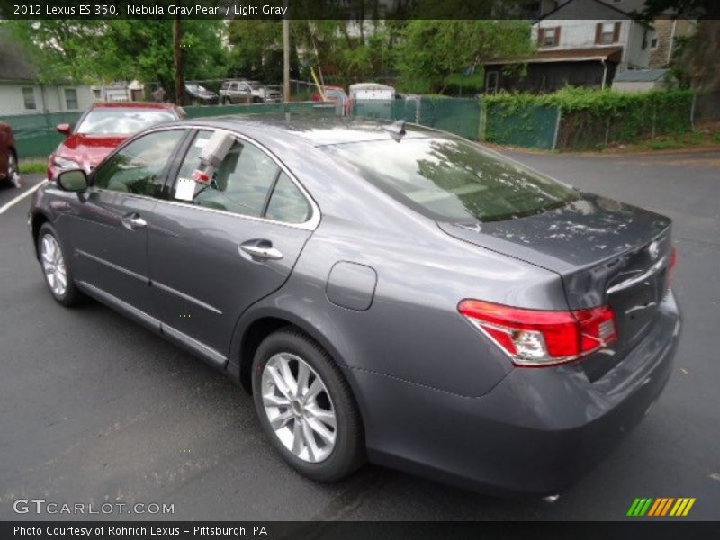 Nebula Gray Pearl / Light Gray 2012 Lexus ES 350