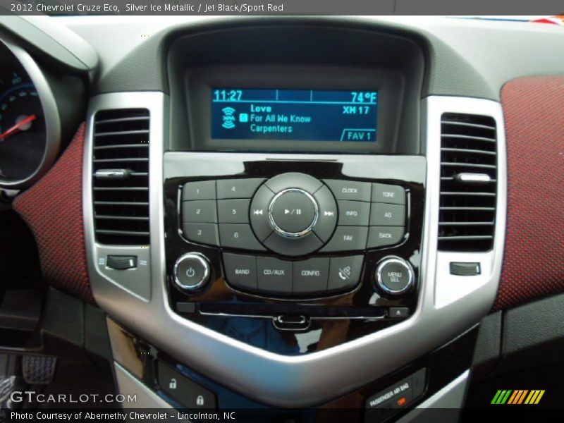 Silver Ice Metallic / Jet Black/Sport Red 2012 Chevrolet Cruze Eco