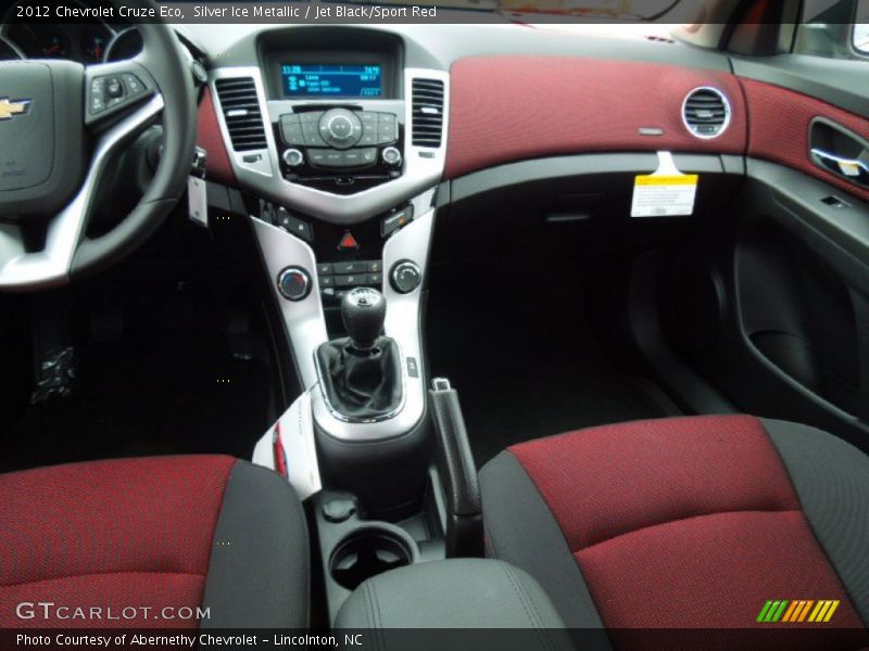 Silver Ice Metallic / Jet Black/Sport Red 2012 Chevrolet Cruze Eco