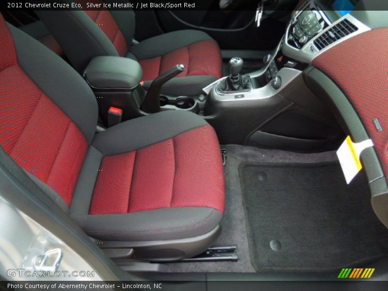 Silver Ice Metallic / Jet Black/Sport Red 2012 Chevrolet Cruze Eco