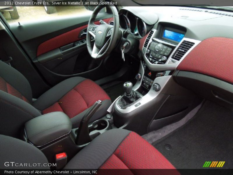 Silver Ice Metallic / Jet Black/Sport Red 2012 Chevrolet Cruze Eco