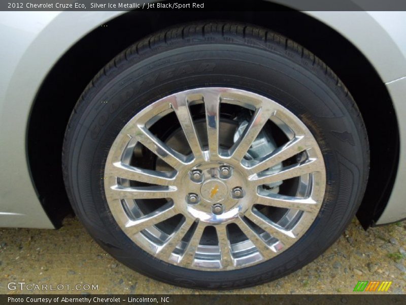 Silver Ice Metallic / Jet Black/Sport Red 2012 Chevrolet Cruze Eco