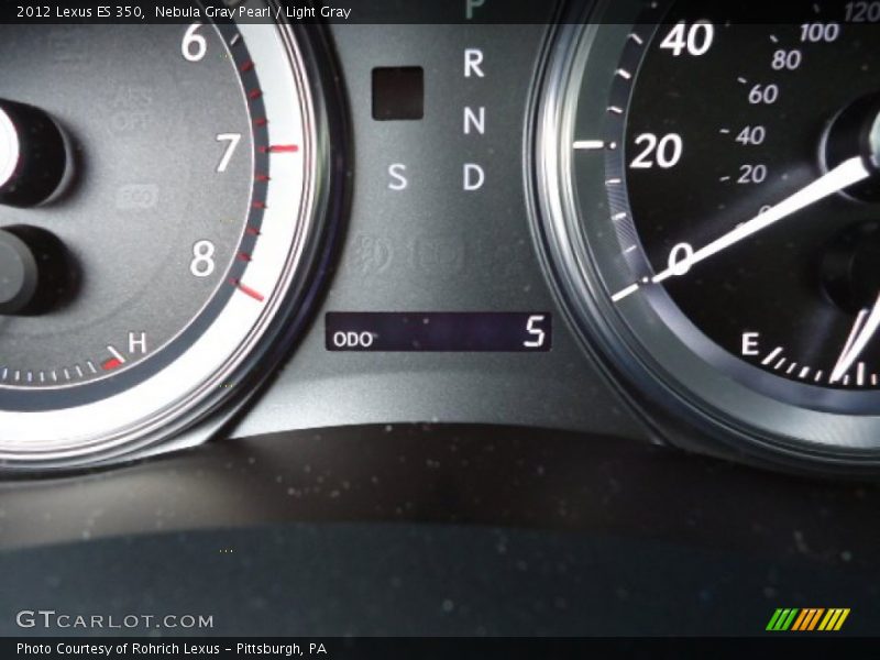 Nebula Gray Pearl / Light Gray 2012 Lexus ES 350