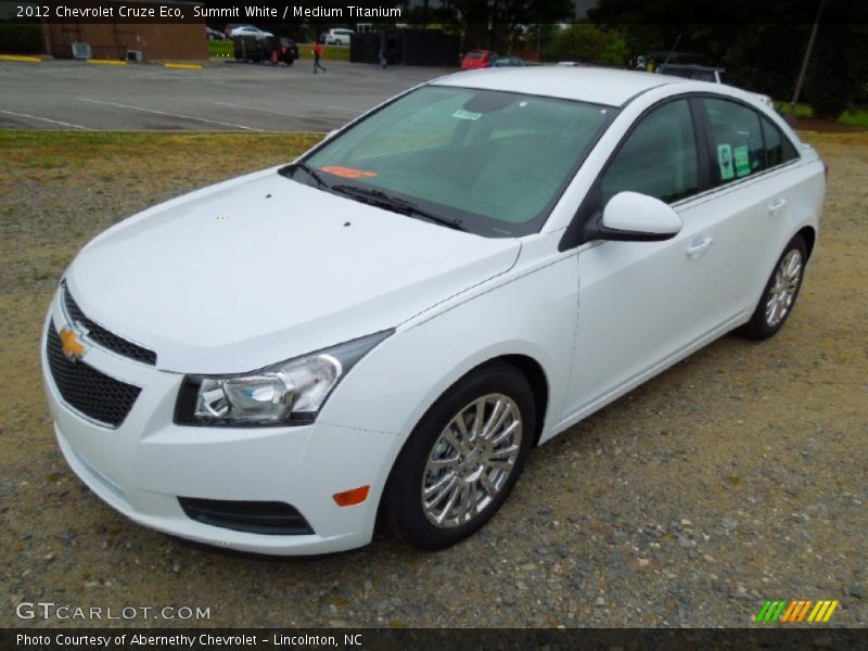 Summit White / Medium Titanium 2012 Chevrolet Cruze Eco