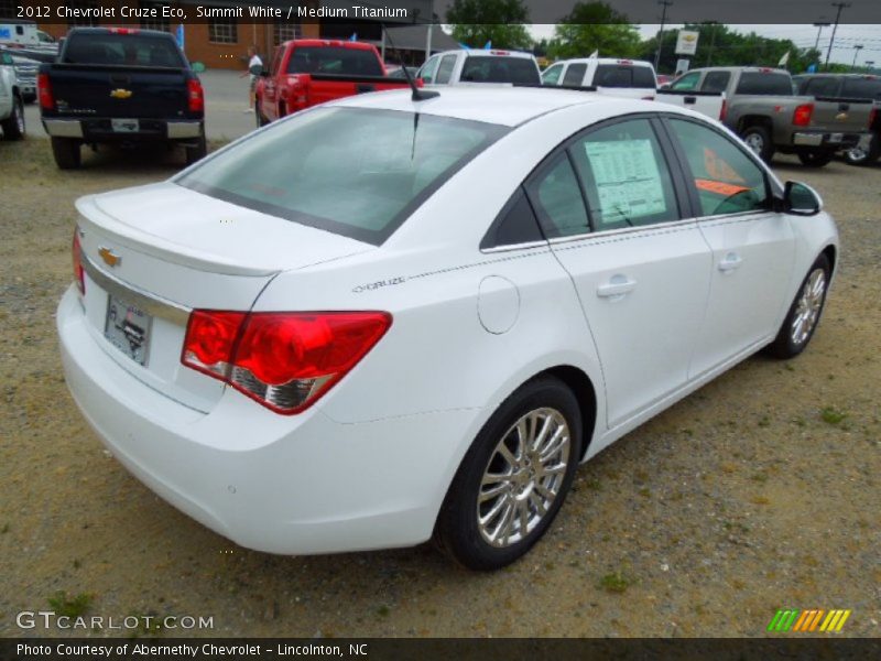 Summit White / Medium Titanium 2012 Chevrolet Cruze Eco