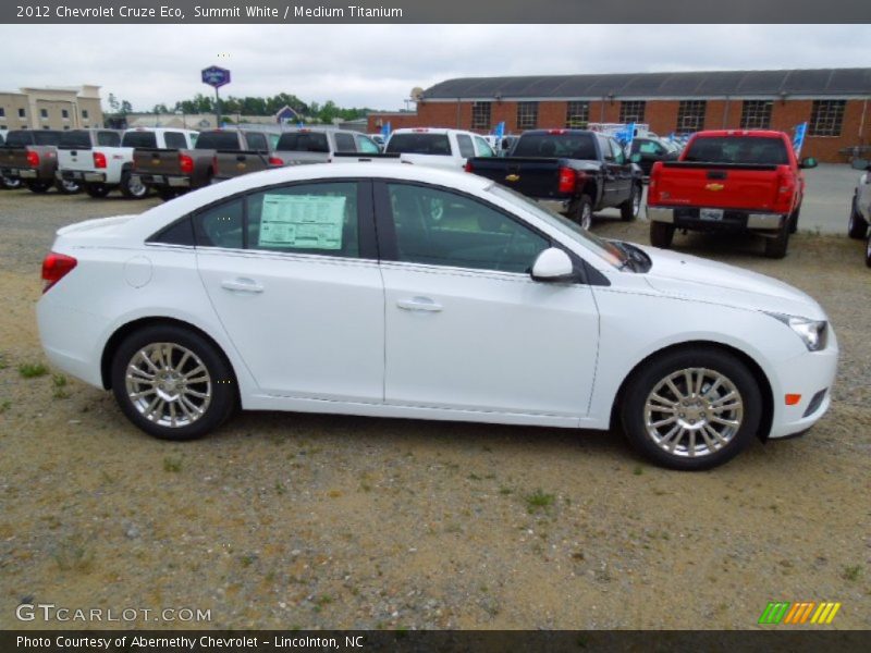 Summit White / Medium Titanium 2012 Chevrolet Cruze Eco