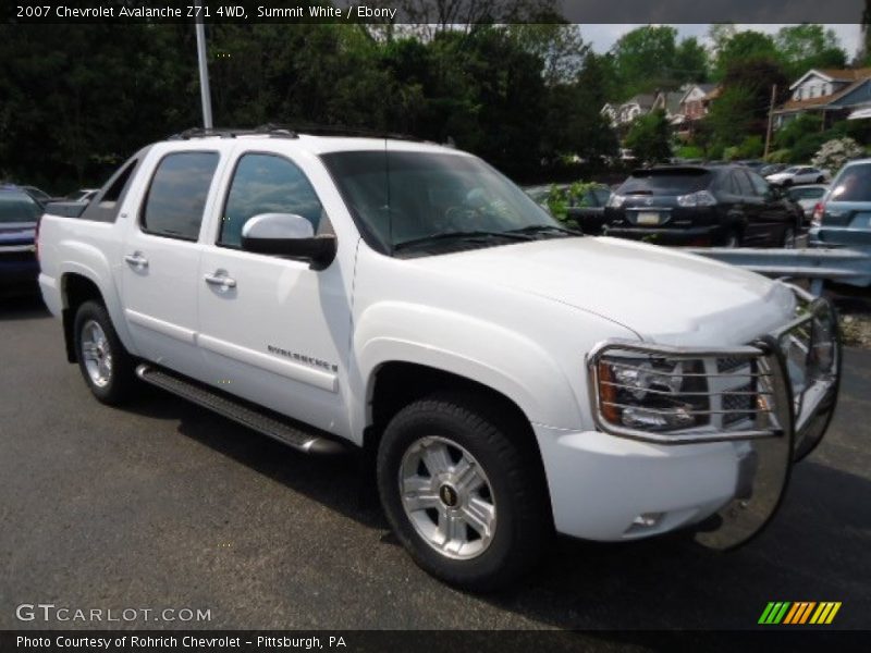 Summit White / Ebony 2007 Chevrolet Avalanche Z71 4WD