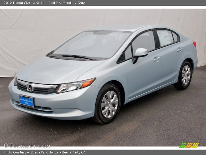 Cool Mist Metallic / Gray 2012 Honda Civic LX Sedan