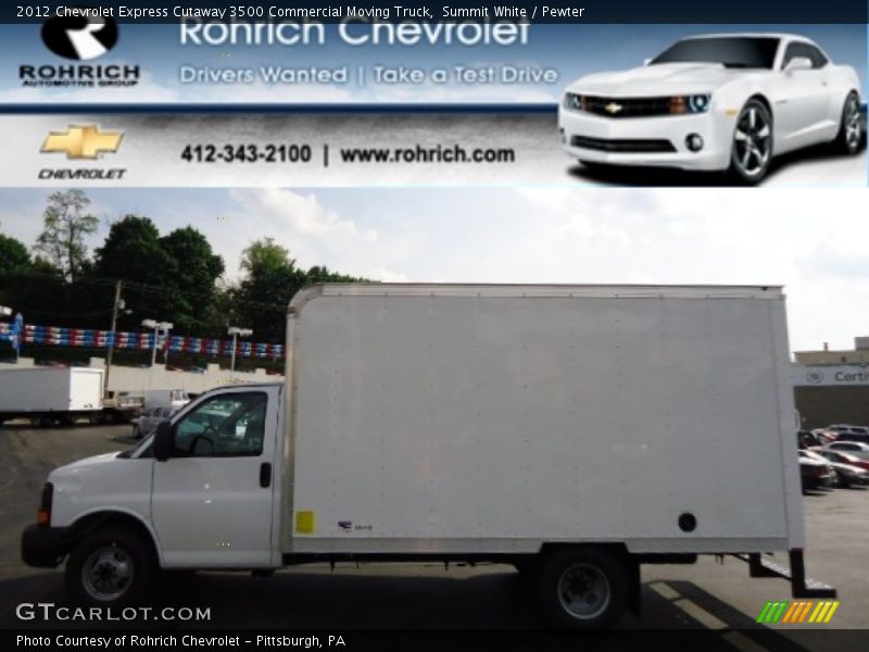 Summit White / Pewter 2012 Chevrolet Express Cutaway 3500 Commercial Moving Truck