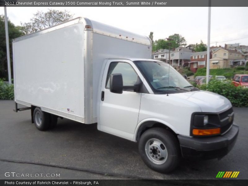 Summit White / Pewter 2012 Chevrolet Express Cutaway 3500 Commercial Moving Truck