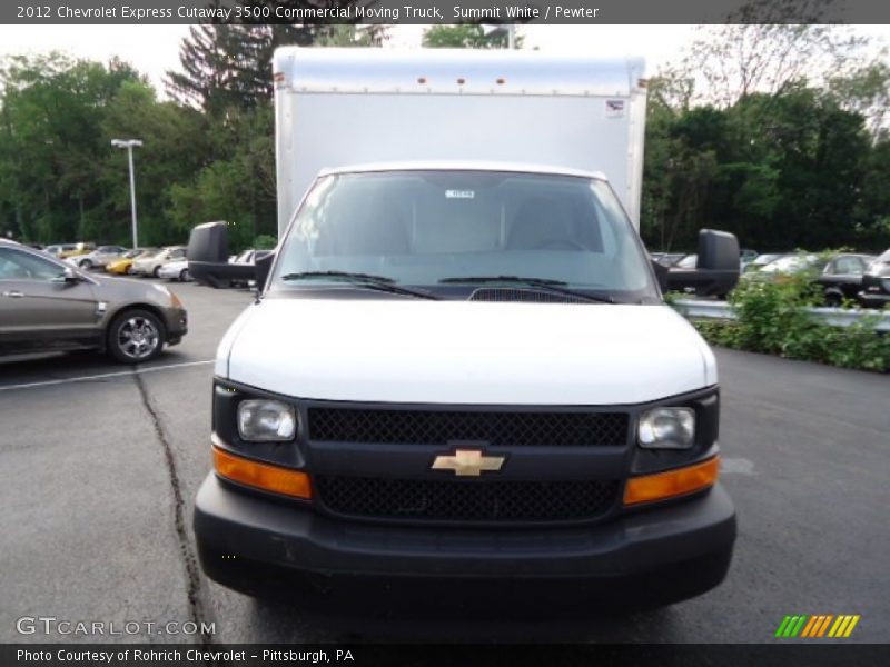 Summit White / Pewter 2012 Chevrolet Express Cutaway 3500 Commercial Moving Truck