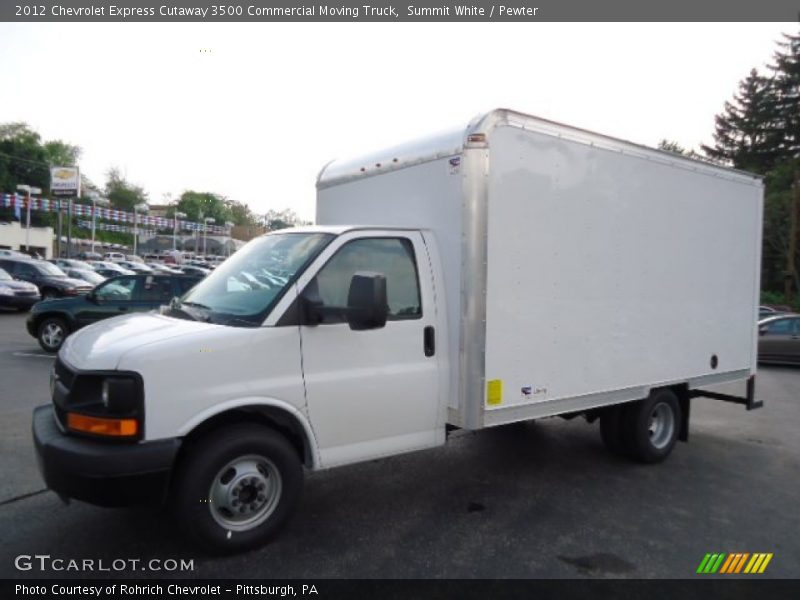 Summit White / Pewter 2012 Chevrolet Express Cutaway 3500 Commercial Moving Truck