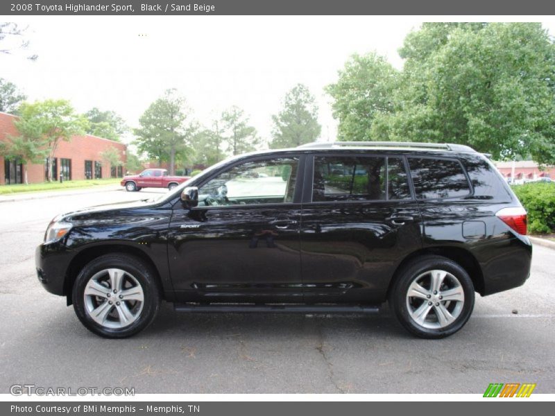 Black / Sand Beige 2008 Toyota Highlander Sport