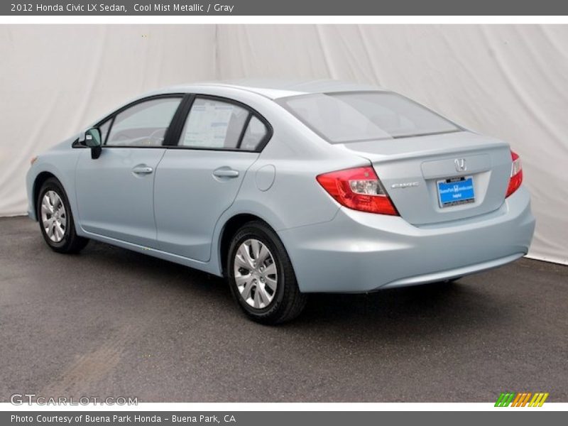 Cool Mist Metallic / Gray 2012 Honda Civic LX Sedan