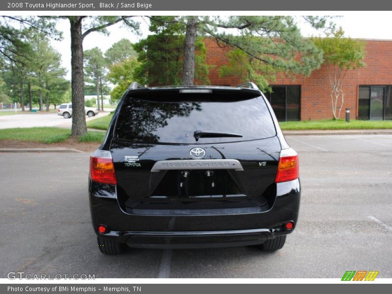 Black / Sand Beige 2008 Toyota Highlander Sport