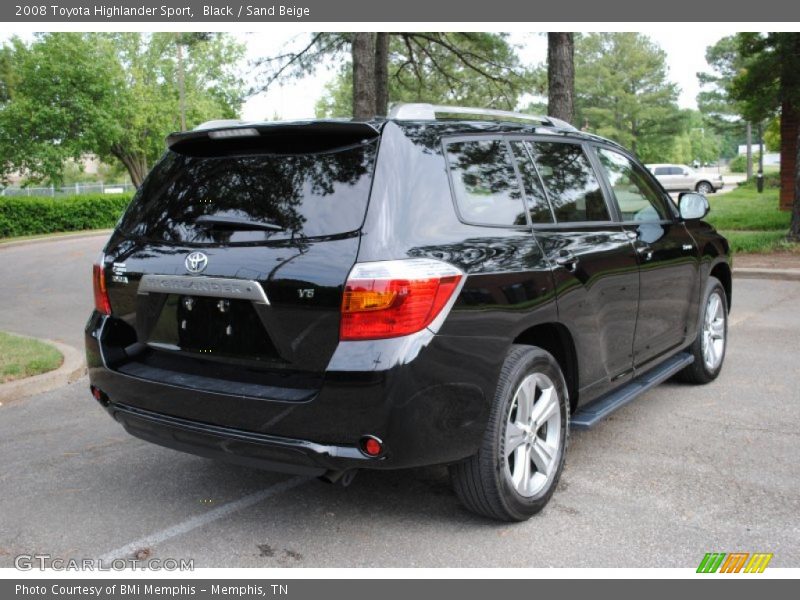 Black / Sand Beige 2008 Toyota Highlander Sport