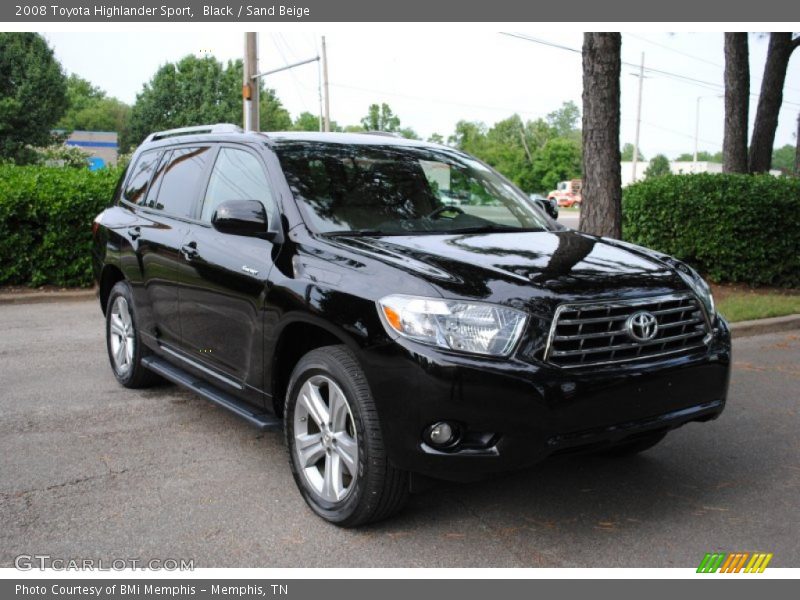 Black / Sand Beige 2008 Toyota Highlander Sport