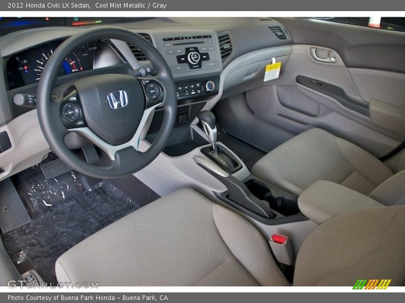 Cool Mist Metallic / Gray 2012 Honda Civic LX Sedan