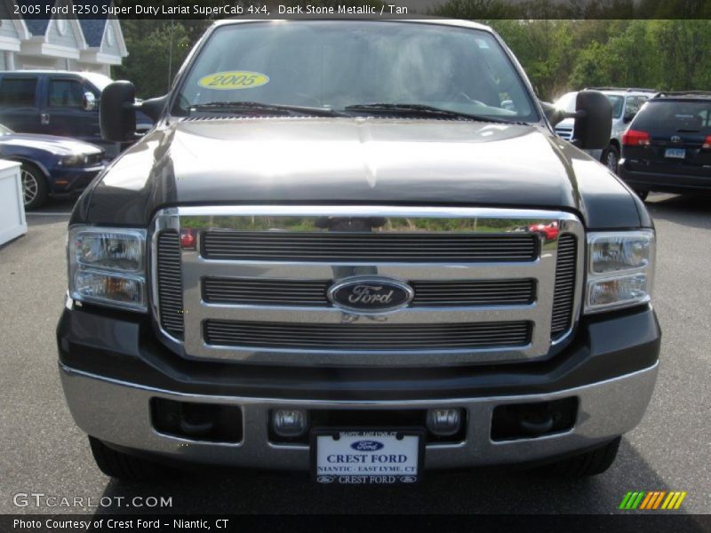 Dark Stone Metallic / Tan 2005 Ford F250 Super Duty Lariat SuperCab 4x4